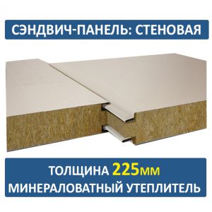 Стеновая сэндвич-панель 225 мм минвата